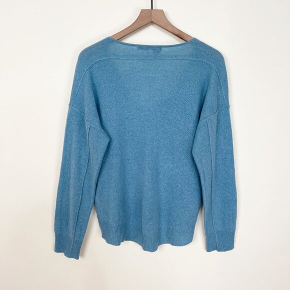 100% Cashmere Relaxed Fit Oversized Knit Sweater Quiet Luxury Understated Luxe - Picture 8 of 10